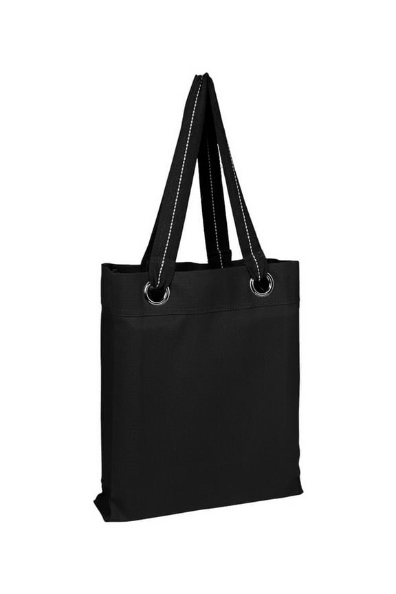 Q1630 Large Grommet Tote-Black