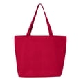 thumbnail image 1 of Q-Tees Q611 Shopper Bag 245L Canvas Zippered Unisex Adult, 1 of 3