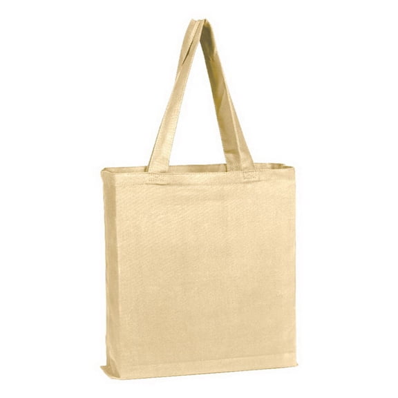 Q-Tees Q800GS Canvas Gusset Promotional Tote-Natural