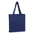 thumbnail image 1 of Q-Tees Q800GS Canvas Gusset Promotional Tote-Navy, 1 of 2