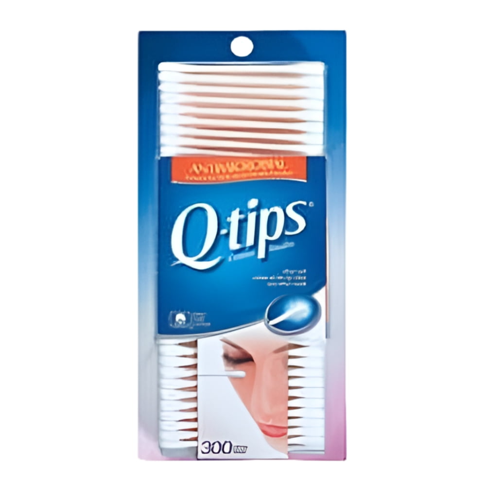 Q-Tips Antibacterial Cotton Swabs For Clean Ears - 300 Ea
