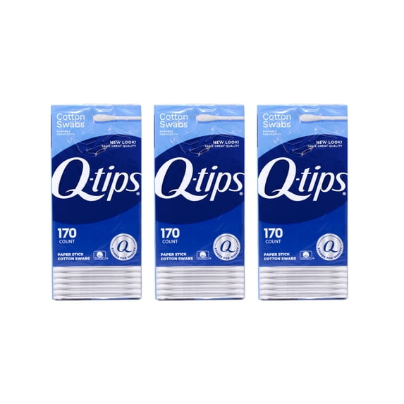 Q-Tips Cotton Swabs, 170 Ct (3 Pack) (Bundle)