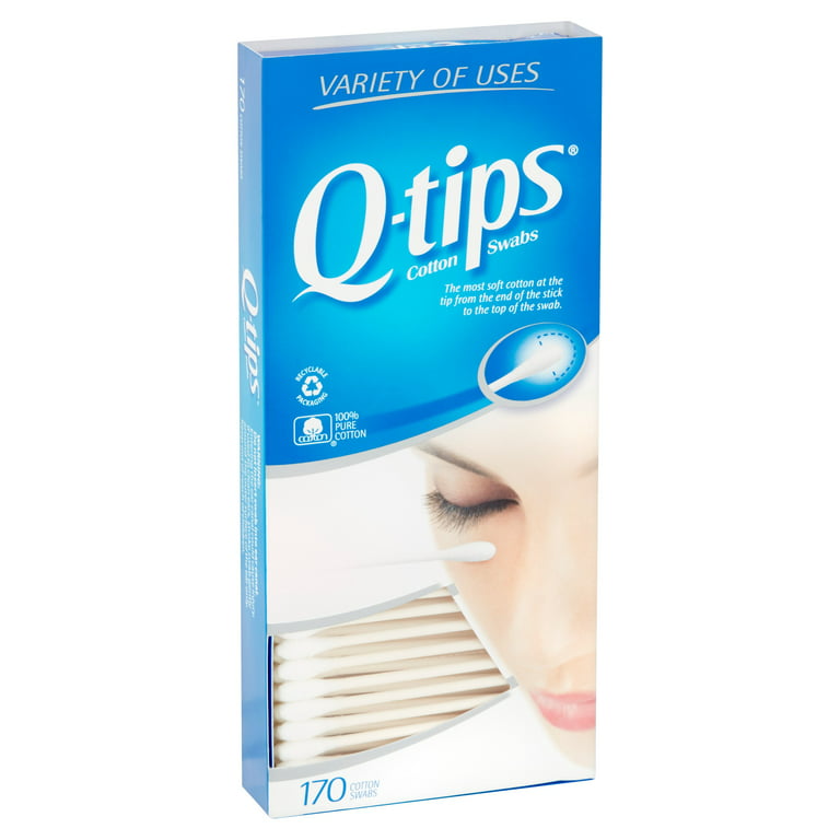  Q-tips Cotton Swabs 170 Count (Pack of 1) : Beauty & Personal  Care