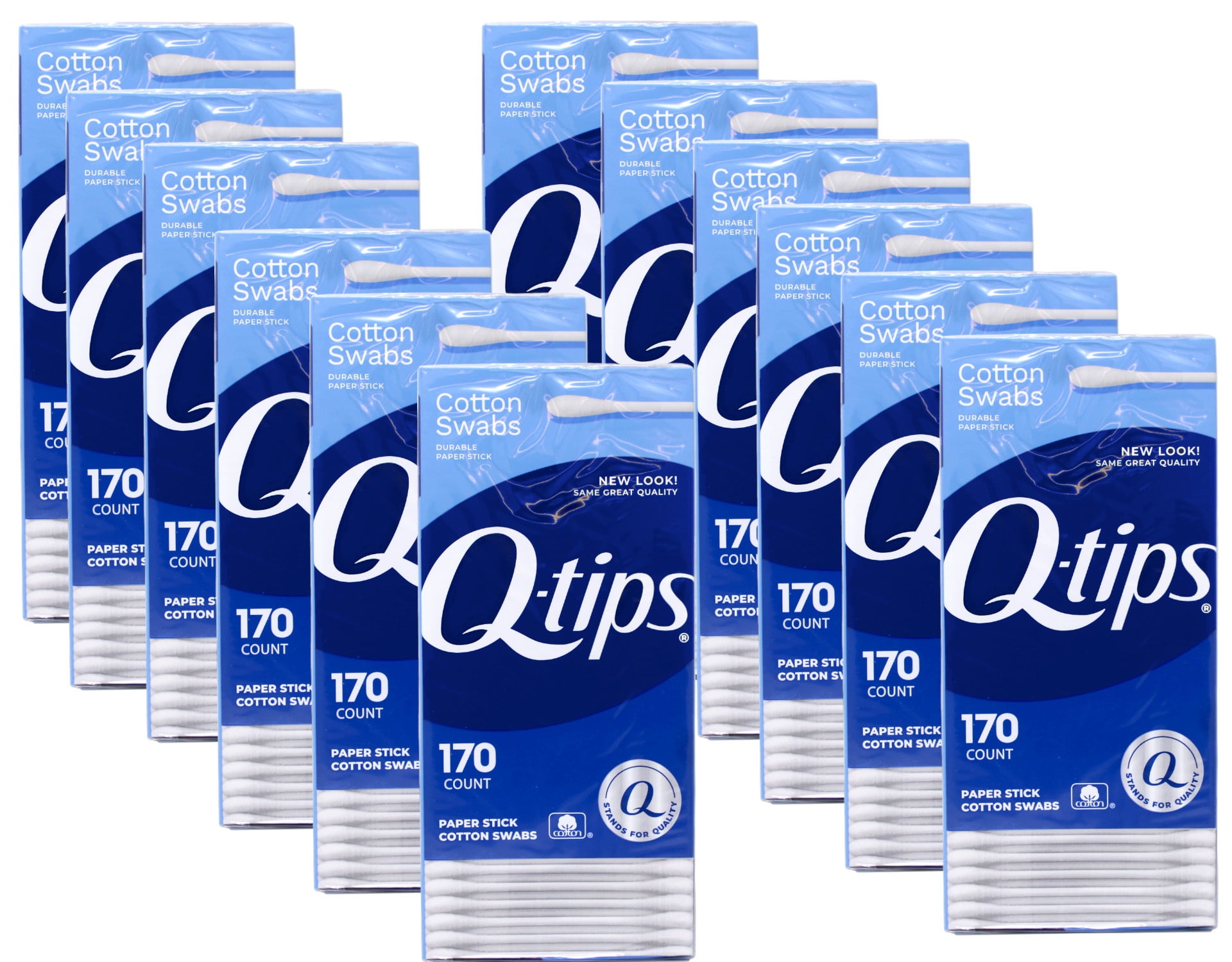 Q-Tips Flexible Cotton Swabs, 170 each (Pack of 12)