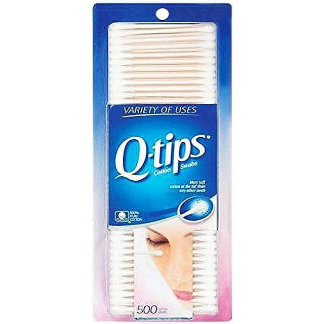 Q-Tips Cotton Swabs, 500 Count, (Pack of 2)