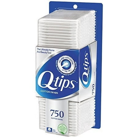 Q-Tips Cotton Swabs with Bonus Wipes, 750 Count - 2 pack