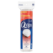 Q-tips Hygiene Shield 100% Cotton Rounds, Lint-Free Makeup Remover, Cleaning and Skin Care Pads, 80 Count