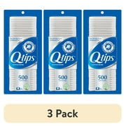 (3 pack) Q-tips Cotton Swabs Original for Hygiene and Beauty Care, Made with 100% Cotton 500 Count