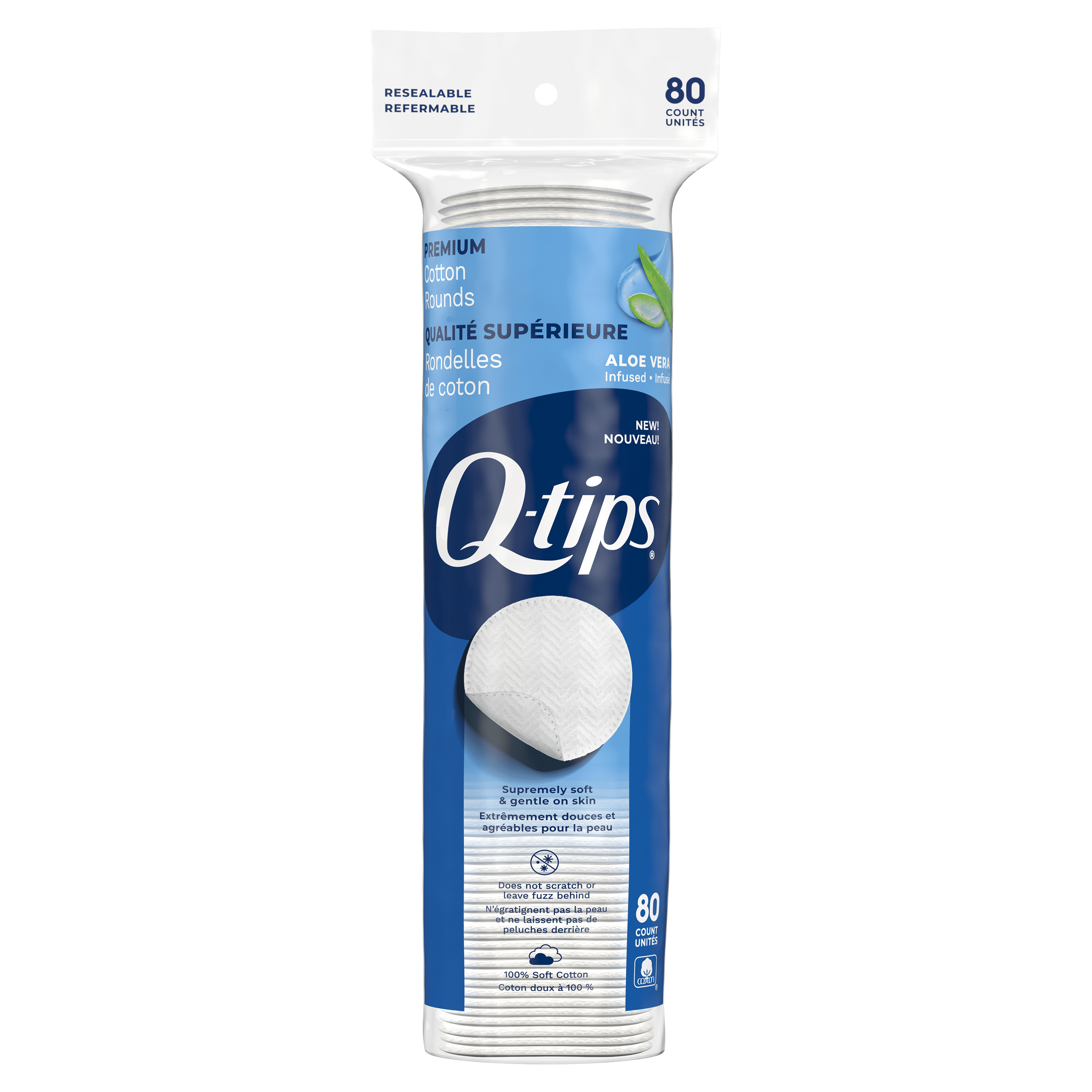 Sharp Q Tips Q-tips Premium 100% Cotton Rounds, Lint-Free Makeup Remover, Cleaning ...