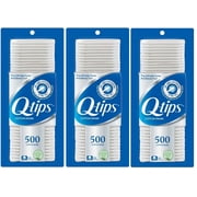 Q-Tips Cotton Swabs 500 Count Pack of 3