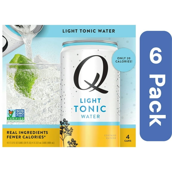 (Pack Of 6) Q Tonic Light Tonic Water 4 Pack 30 Fl Oz