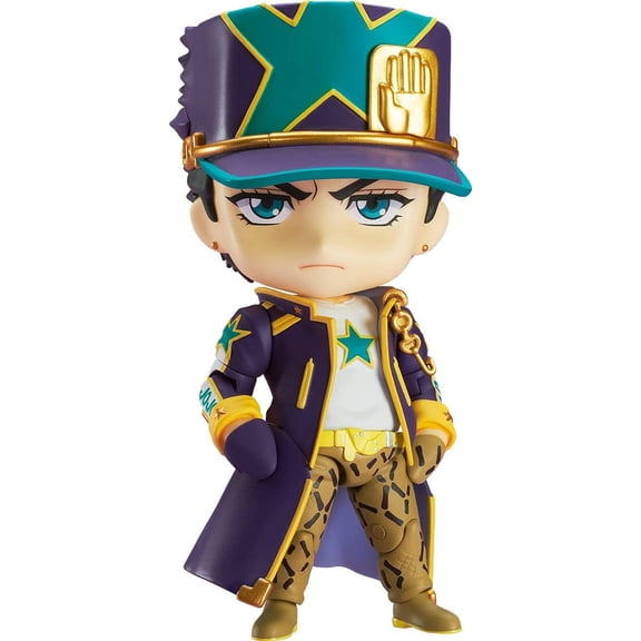 Q Version JoJo's Bizarre Adventure: Stone Ocean Jotaro Kujo Nendoroid Action Figure Ornaments Decora Craft Collectible 3.93In, Multicolor