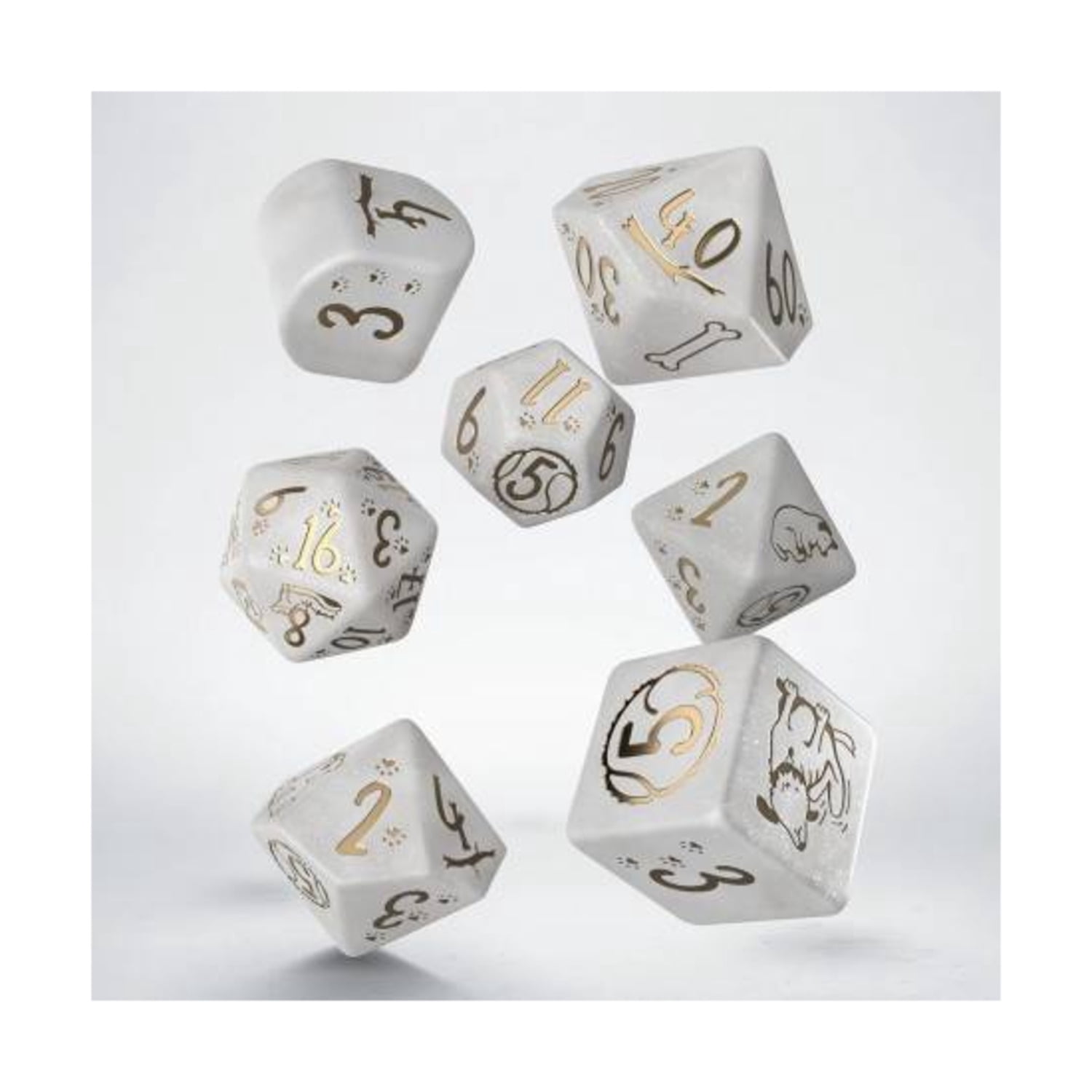 Q-Workshop Dogs Poly Dice Set - Charlie (7) New