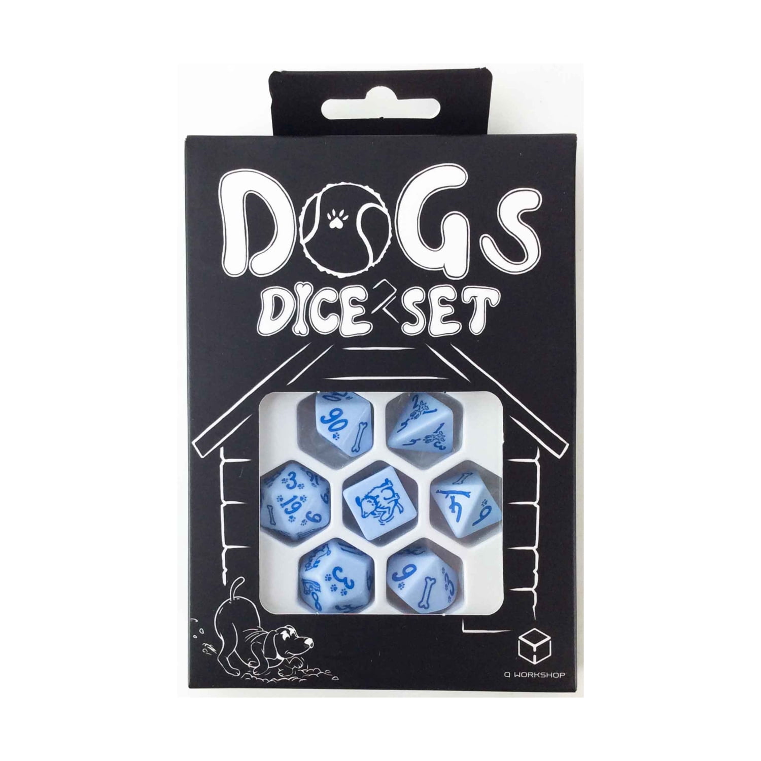 Q-Workshop Dogs Poly Dice Set - Max (7) New
