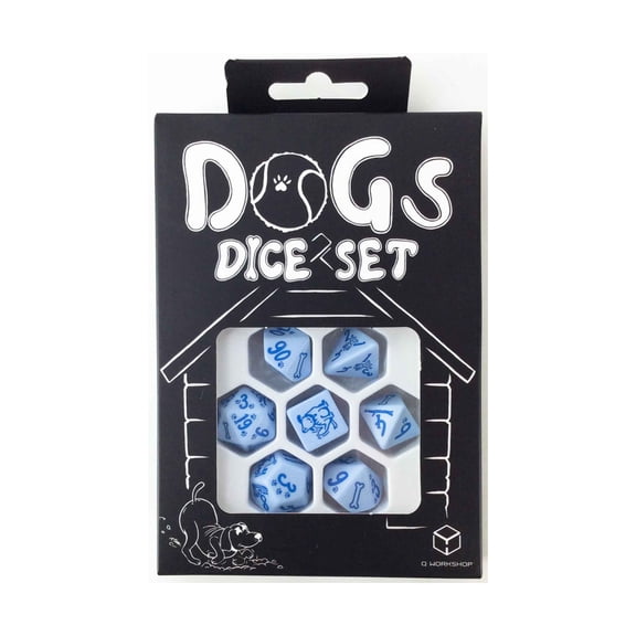 Q-Workshop Dogs Poly Dice Set - Max (7) New