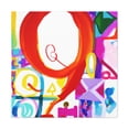 thumbnail image 1 of "Q in Folk Art" - Canvas, 1 of 25