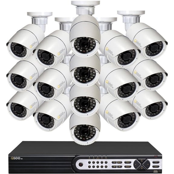 16 Channel NVR with 3TB HDD and (16) 3MP Cameras