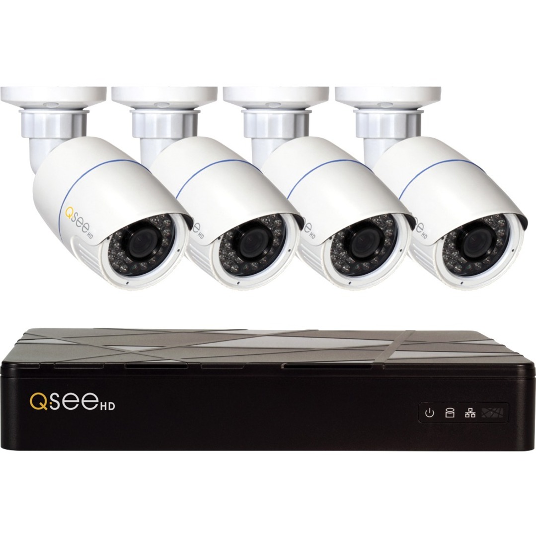 Q-see 8-Channel 4K NVR Security System with 2TB Hard Drive and (4) 4MP Bullet Cameras - image 1 of 5