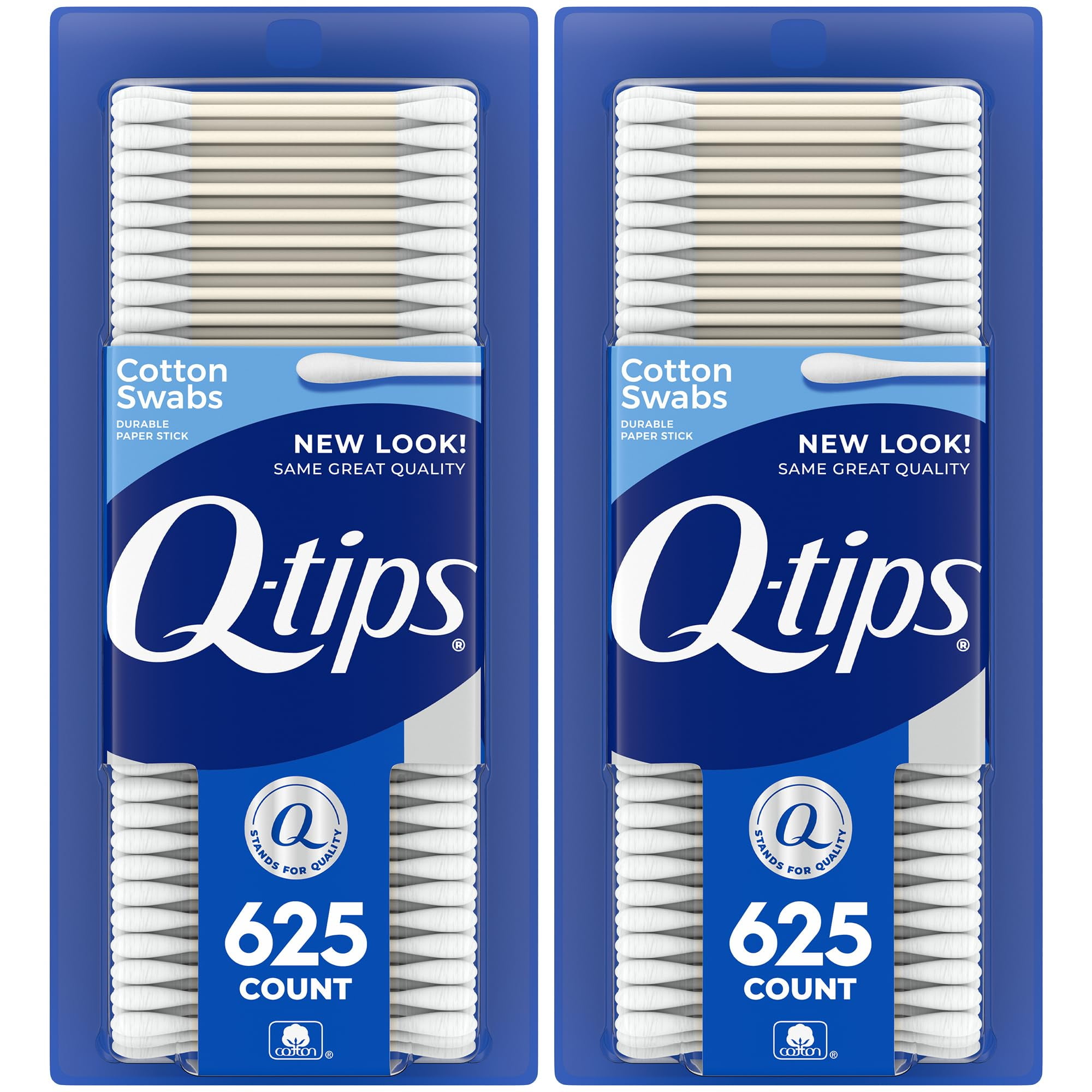 Q-tips Cotton Swabs 625 TMA2Count 2-Pack - Original Cotton Swabs with Soft Tips, Makeup Tools, Beauty, Personal Care & Household Essentials