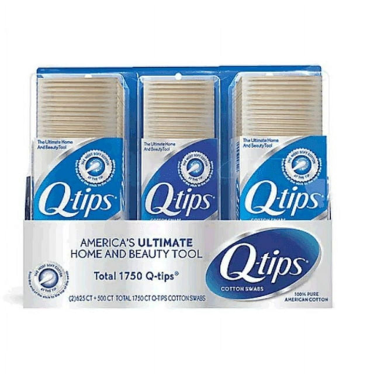Q-tips Cotton Swabs (625 ct., 2 pk. + 500 ct., 1 pk.)