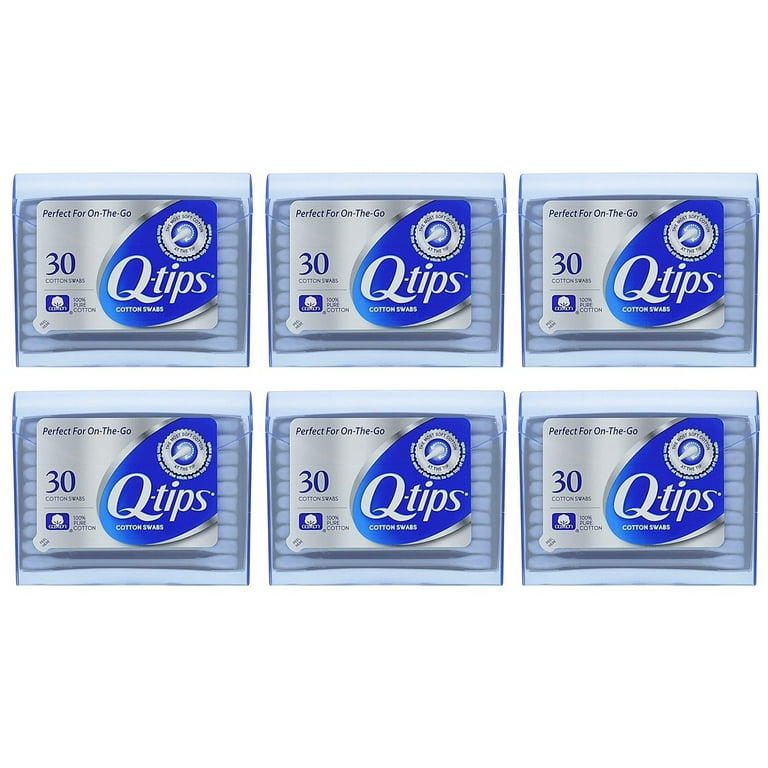  Q, Tips Cotton Swabs, 30 ct, Travel Size Purse ct (Quantity of  5) : Beauty & Personal Care