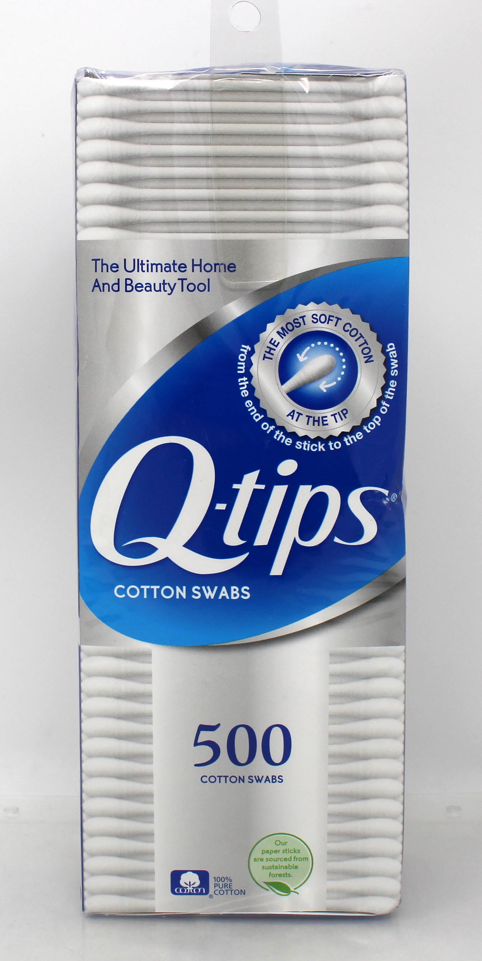 Q-tips Cotton Swabs 500 ct, Quality Hygiene & Beauty Care, 100% Pure ...