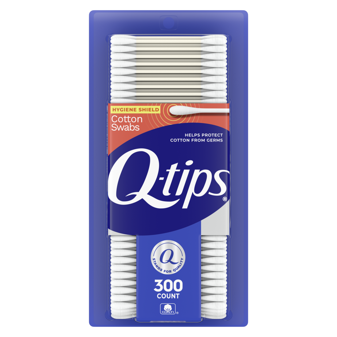 Q-tips Cotton Swabs, Hygiene Shield, 300 Count - image 1 of 7