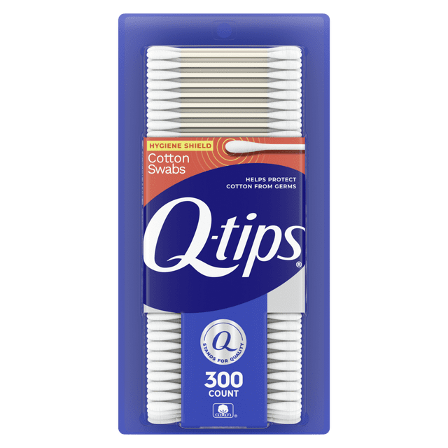 Q-tips Cotton Swabs, Hygiene Shield, 300 Count