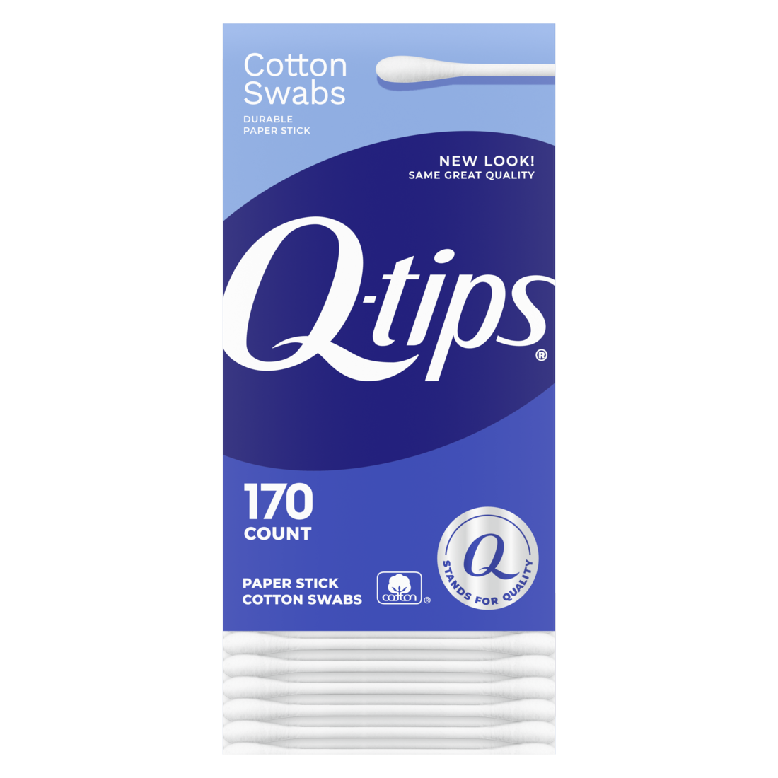 Q-tips Cotton Swabs, Original, For Home, First Aid and Beauty, 100% Cotton, 170 Count - image 1 of 6