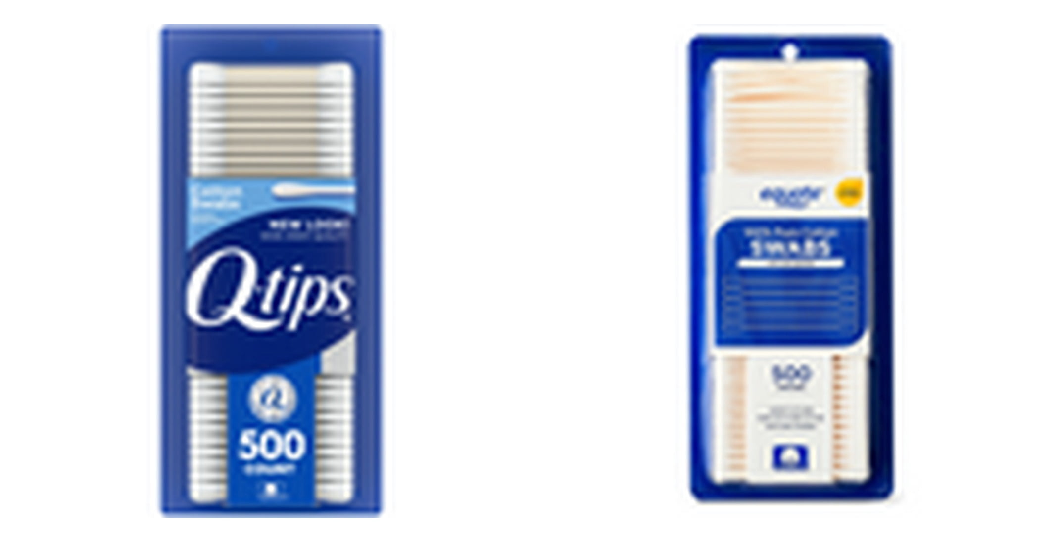 Q-tips Cotton Swabs, Original, For Home, First Aid and Beauty, 100% Cotton & Equate 100% Pure Cotton Swabs Bundle