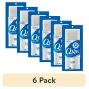 (6 pack) Q-tips Cotton Swabs, Original for Home, First Aid and Beauty, 100% Cotton 500 Count