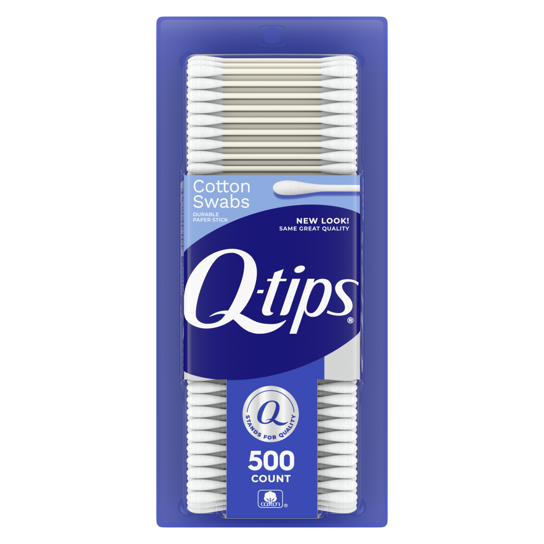 Q-tips Cotton Swabs Original for Hygiene and Beauty Care, Made with 100% Cotton 500 Count - image 1 of 8