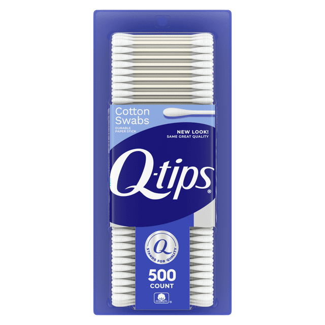 Q-tips Cotton Swabs Original for Hygiene and Beauty Care, Made with 100% Cotton 500 Count