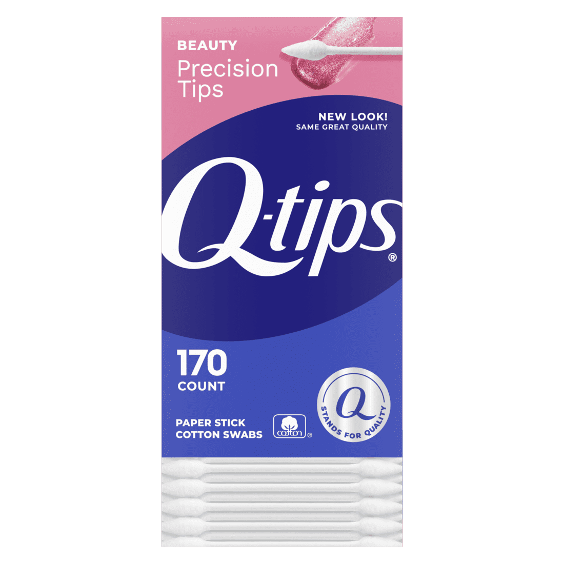 Q-tips Cotton Swabs, Precision Tips, For Beauty and Home, 100% Cotton, 170 Count