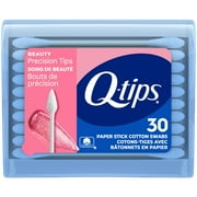 Q-tips Cotton Swabs Precision Tips, Travel Size Toiletries for Beauty and Home, 30 Count