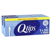 Q-tips Cotton Swabs, Original, For Home, First Aid and Beauty, 100% Cotton, 500 Count (2 Pack)