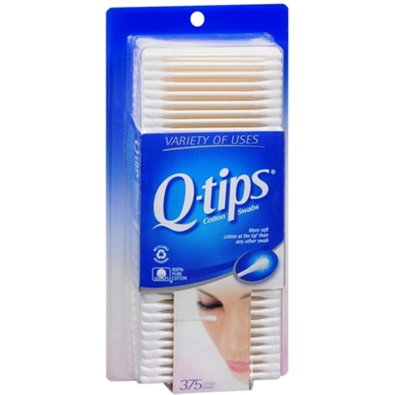 Q-tips Swabs 375 Each (Pack of 3)
