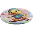 thumbnail image 1 of Q-version Funny Little Yellow Duck Round Small Area Rug, Print Non Slip Washable Floor Mat, Soft Throw Rug for Living Room, Powder Room Entryway, Bathroom, Bedside, 1 of 7