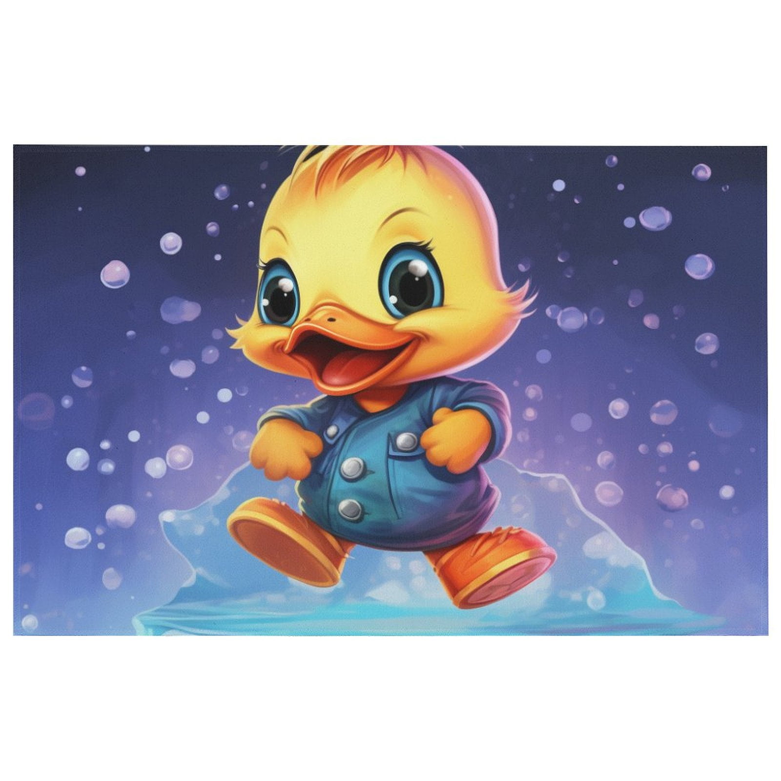 Q-version Funny Little Yellow Duck Rug - for Living Room, Bedroom, And ...