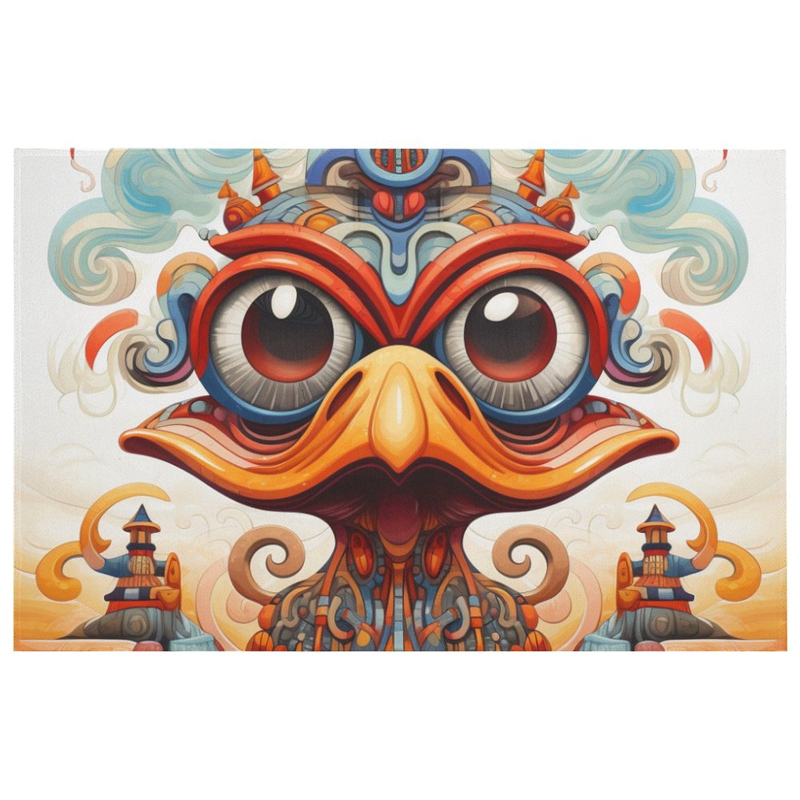 Q-version Funny Little Yellow Duck Rug - for Living Room, Bedroom, And ...