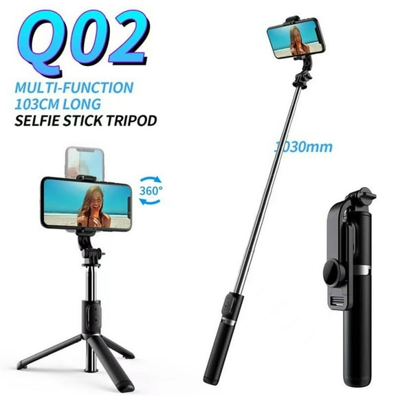 Q02S Multi-function mobile phone live broadcast tripod | Anti-shake selfie stick | Portable fill light integrated bracket