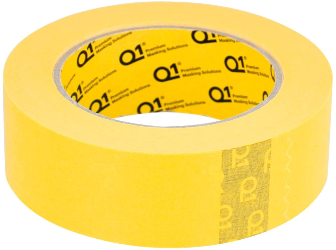Q1 - 1-1/2 inch (36mm X 55m) Premium Automotive Yellow Masking Tape - 1-Roll
