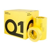 Q1 2 inch 48mm x 55m Premium High Performance Yellow Masking Tape - High Temperature - Case of 20 Rolls