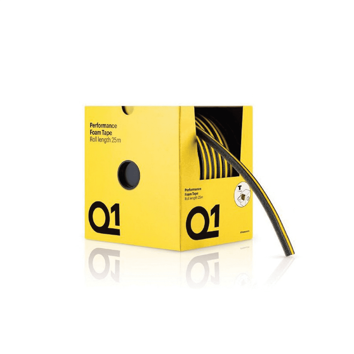PPM Q1 Products SE02 Performance Foam Masking Tape, 25 m L x 11 mm W x 10 mm THK