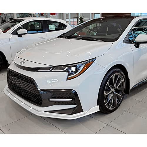 9-Pc Front Bumper Lip & Side Skirt Kit For 2025-2027 Toyota Camry SE/XSE - ABS With LED Running Lights