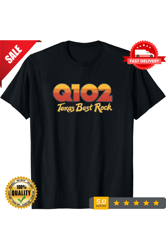 Q102 FM Texas Best Rock Bo and Jim Dallas TX KTXQ KZRK Unisex Heavy Cotton Tee, LIMITED EDITION-TH68343