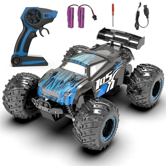 Q105 1:18 RC Car,2.4GHz 20 Km/h High Speed Drift Monster Truck Toys,Double Motors Drive Climbing With LED Light Off Road Remote Control Cars for Kids Boy Gift