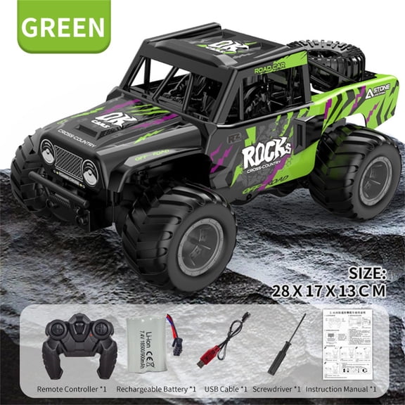 Q11 Remote Control Car 2.4GHz 360° Rotation RC Car Multi-Terrain Off-Road Climbing Amphibious Vehicle for Land and Water Green