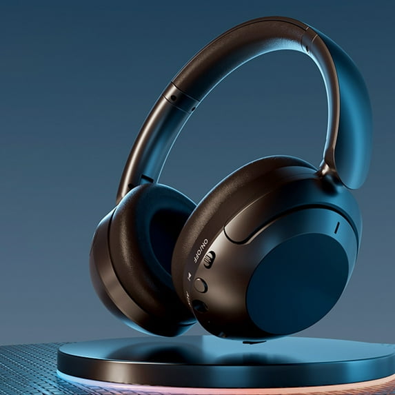 Q11i Wireless Over-Ear Bluetooth Headphones by Ruroz, Deep Bass, 60H Playtime, Hi-Res Audio, Detachable Ear Cushions, Multipoint Connection(Black)