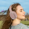 thumbnail image 1 of Q11i Wireless Over-Ear Bluetooth Headphones by Ruroz, Deep Bass, 60H Playtime, Hi-Res Audio, Detachable Ear Cushions, Multipoint Connection - Pink, 1 of 9